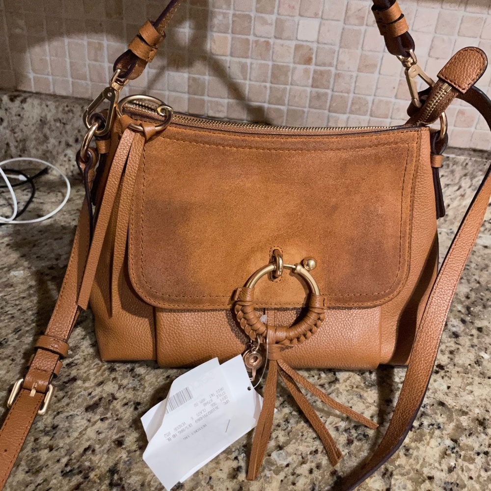 See By Chloe Joan Small Crossbody Suede Leather “ Dirt Marks”